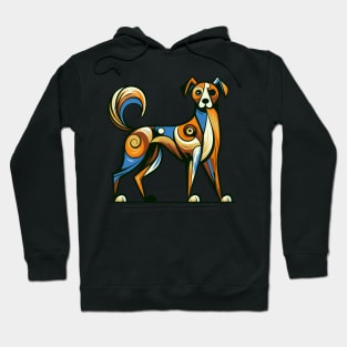 Pop art dog illustration. cubism illustration of a dog Hoodie